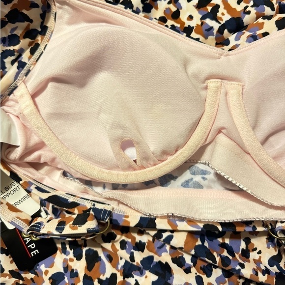 Island Escape Drape Front Tankini Top size 6 - Picture 6 of 10